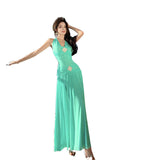 Pure Desire To Show The Back Of The V-Neck Hanging Neck Dress Women To Show The Skinny Dress Thai Seaside Photo Skirt