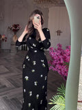 2024 Women's Loose Breathable Leisure Round-Neck Flower Print Skirt Suit