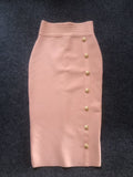 And Winter New Waist Slim Half Skirt Fashion Slit Buckle Long Skirt Slim Bandage Nepotism
