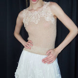 Lace Vest Two Sets Of 2024 New Gentle Heavy Industry Knitwear