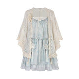 Design Haiyan Girl Chinese Style Improvement Han Element Women's Shawl Sling Skirt Set 7131