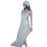 Summer Vacation Beachside Hanging Neck Beach Dress To Collect Sling Fishtail Dress Female Dress