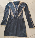 Of Small Black Dress Niche 2025 Autumn And Winter Fashion Trend Mesh Splicing Body And Hip Dress Skirt