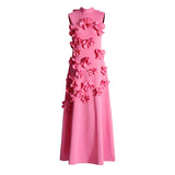 Temperament Elegant Wind Dress 2025 Summer New Collar Bow Flower Design Feeling Dress Dress Woman