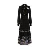 Design Mingyun Matsujie Chinese Style Improvement Han Elements Han Suit Female Shirt Horse Face Skirt Set 8749