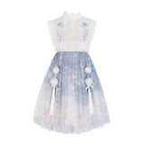 Snowy Dragon Language Chinese Style Improve The Chinese Element Of Women's Coat Dress Set 8858