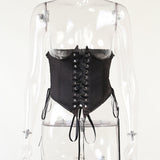 Strapped Waist Horn Sleeve Dress Set Women's Summer Sexy Commuting Skirt DJPT