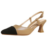 Size Size Women's Shoes Behind The Empty Sandals Women's Spring And Summer New Small Fragrant High Heels Shoes Shoes High Quality Shoes