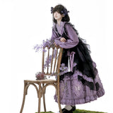 Teased Original Butterfly Orchid Loretta Girl Lolita Apron Dress Everyday Sweet Suit 9392