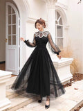 Autumn And Winter Heavy Industry Famous Diamond Decoration Net Fairy Atmosphere Dress Long Dress Host Banquet Dress