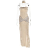 Sales Of New Sexy Fashion High-End Body-To-Back Splicing Fishtail Dress Dress HZ0628