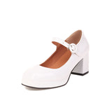 Large Women's Shoes New Single Shoes Work Shoes Mary Jane Thick Heel High Heels High Quality Shoes