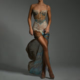 Summer Sexy Lady Sling Dress Boaster Tender Chiffon Dress HZ0628