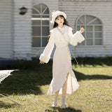 White Moonlight New Chinese Style Daily New Top Dress Autumn And Winter Set X166