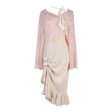 Design Gentle Autumn Chinese Style Improvement Han Elements Women's Coat Sling Skirt Suit 6934