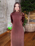 Eastern Muslims 2025 Autumn New Folding Dress Retro A Dress