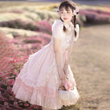 Design Flower With Poem Op Lolita Everyday Cute Lorita Sweet Dress 6734