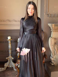 Collar Dress Women's 2025 New Long-Sleeved Tea Break French Waist-High Dress