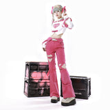 Teased Gemini Radio Lolita Girl Lolita T-Coat Pants Set 7046