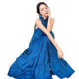 New Sanya Seaside Women's Beach Dress High-End French Temperament Hanging Neck Holiday Dress