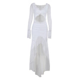 Autumn 2025 New Fashion Style Sexy Cressed Long Sleeve Dress Woman DJPT