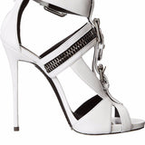 New Women's Sandals High Heel Metal Buckle Zipper Punk Fish Mouth Fine With The Original List High Quality Shoes