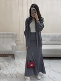 And Casual Long-Sleeved Shirt Tight Waist Dress Two Sets Of Women's New Summer 2024 Summer New Thin Set
