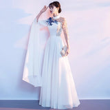 Performance Dress Female Dress Adult White Solo Contest Poetry Recitation Guzi Ancient Style Dress 2025 New