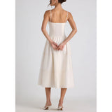 Women's New Slings With Chest-Scared Belt Low-Breasted Waist Dress HZ0628