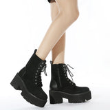 Zipper Martin Boots Thick-Bottomed Front With British Wind Korean Version Of Women's Goosebic Panel Explosive Shoes High Quality Shoes