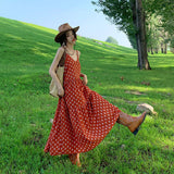 Bo Oat Hanging Dress Xinjiang Tourism Wearing Retro Dress Holiday Dress Woman Summer