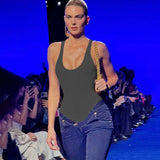 Kendous Girded Blouse Woman Autumn 2025 Fashion Style Temperament Casual Hottie Vest DJPT