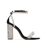 2025 New Water Drill Rough High Heel With A Buckle With Outdoor Fashion Sexy High-Heeled Sandals High Quality Shoes