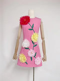 Dress Dress 2025 Summer Fashion Trend Design Three-Dimensional Flower Embroidery Vest Skirt