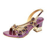 New Flat-Soled Sandals Women Wear High Heels Golden Water Drill Bohemian Diamond Beach Women's Shoes Coarse High Quality Shoes