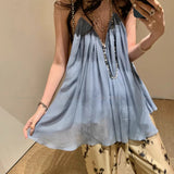 And Summer New Loose Slings Bare Back Hanging Neck Vest Top Woman