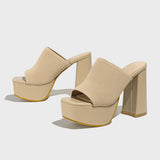 Coarse Shoes Waterproof Table Behind The Empty Head Hate The Sky High Yard Fish Mouth High Heel Slippers Sandals Woman High Quality Shoes