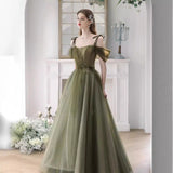 Dress Women 2025 New High-End Banquet Host Art Exam Engagement Slings Showing Thin Dress Fairy Bridesmaid Suit