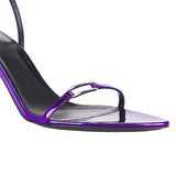 French High Heel Sandals Women Hot High Heel Elegant Charming Purple Fashion High High Quality Shoes