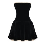 Velvet T-Shirt French High-End Sexy Short Dress HZ0628