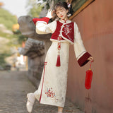 Design Spring Dawn Chinese Wind Improvement Han Element Vest Cheongsam Women's Suit 8896