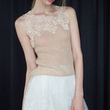 Lace Vest Two Sets Of 2024 New Gentle Heavy Industry Knitwear