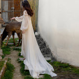 Seaside Holiday Dress Long Sleeves Sun-Drag Long Skirts Outside Wearing Shirt Beach Dress Morning Robes