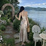 Windy Sexy Slanted Shoulder Dress Senior Sense Of The New Summer Slimming Thin Waist Design Long Skirt