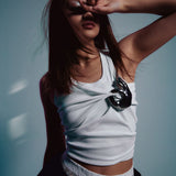 Take The Personality Folding Vest 2025 Summer New Net Red With The Top Woman DJPT