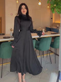 2025 Long-Sleeved Temperament Elegant Women's Waist Dress