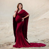 Processing A Word Collared Shawl Long Skirt Pregnant Woman Photo Shoot Long Dress 1199 Maternity