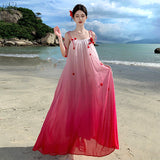 Holiday Purple Sling Dress Women's Summer 2025 New Loose Thin Gentle Temperament Fairy Dress