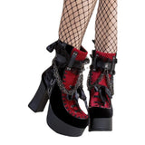 New Gothic Retro Thick And Thick Background Large-Size Women's Short Boots High Quality Shoes