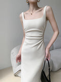 Everyday Day With White Sleeveless Sleeveless Vest Dress Women's New Summer Dress With A Left-Up HZ0628